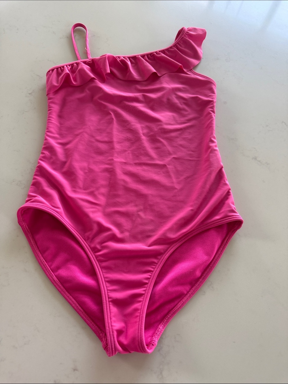 Abercrombie Kids Pink One-Shoulder Swimsuit 11/12